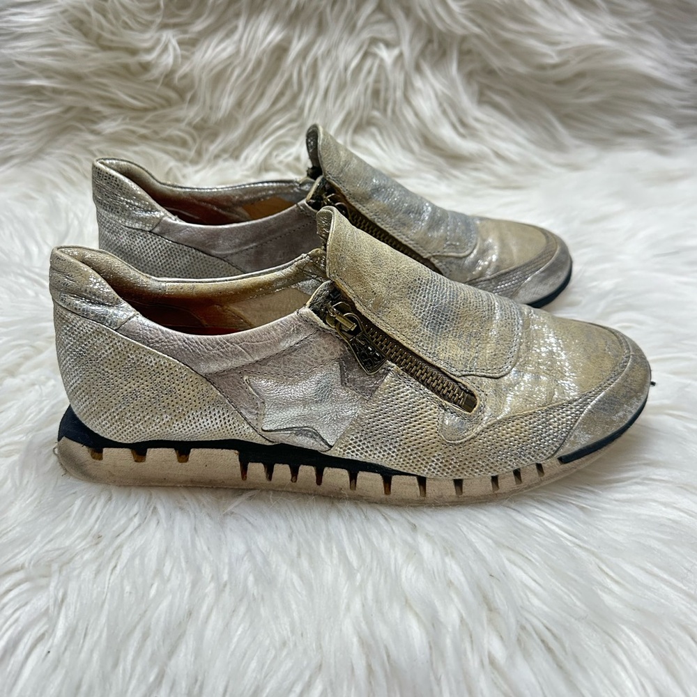 As 98 Size 10 Stylish Women's Metallic Slip-On Shoes